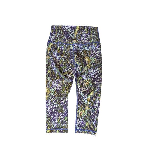 Lululemon Wunder Under Crop II Full-On Luxtreme Roll Down Floral Sport White 8 - Picture 2 of 4
